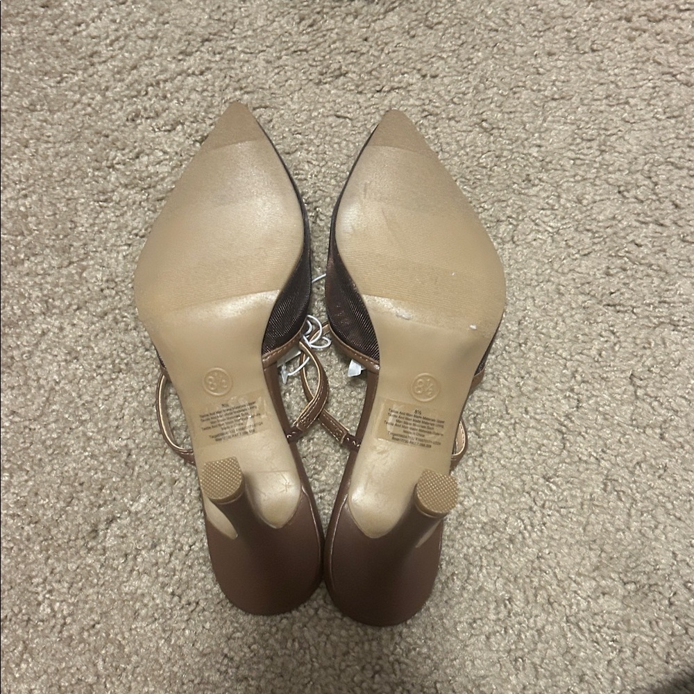 A New Day Chocolate Brown Pointed-Toe Slides - Picture 3 of 3